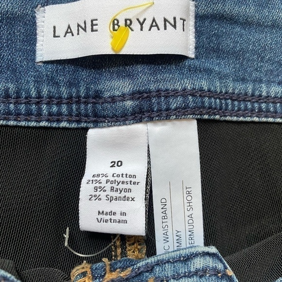 LANE Bryant High Rise Medium Wash Jean Short Sz 20 - Picture 8 of 9